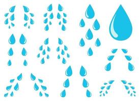 Tears vector design illustration set isolated on white background