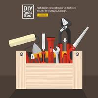 DIY tools box vector