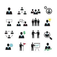 Business and People Icon Set vector