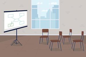 Business training course flat concept vector illustration