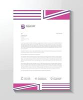 Pink and purple beautiful women letterhead design victor vector