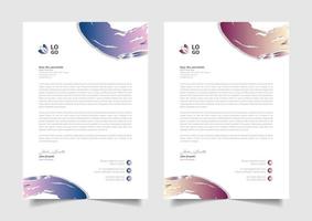 abstract simple letterhead design for business victor template vector