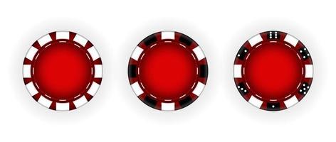 Set of Chips for the casino Gambling vector