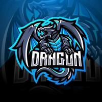 Dragon esport mascot logo design vector