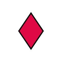 casino poker diamond figure icon vector