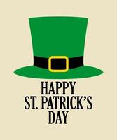 Simple graphic of leprechaun green hat vector