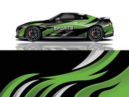 sport car decal wrap design vector