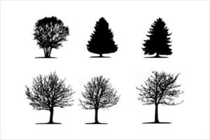 tree silhouettes set vector eps 10