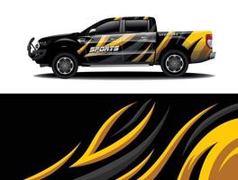 sport car decal wrap design vector