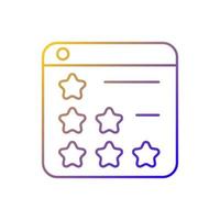 Consumer review networks gradient linear vector icon