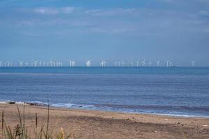 Offshore wind farm seen from Spurn Point, East Yorkshire, England photo