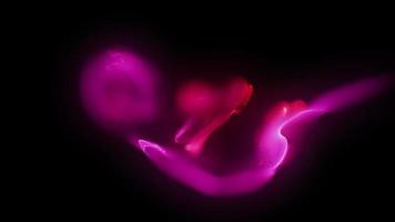 Beautiful Particles Forming baby in womb video illustration