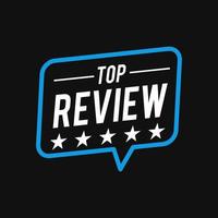 Five star top review logo , modern chat icon , talk quotes in trendy linear line style dark background vector