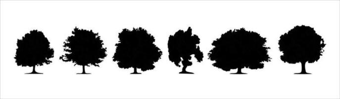 trees silhouettes vector eps 10