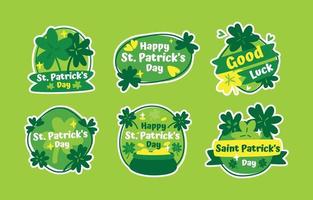 Happy St. Patrick's Day Shamrock Sticker vector