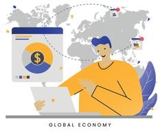 Vector illustration Finance and economy global concept