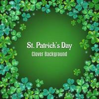 Happy St Patricks Day on Clover Background vector