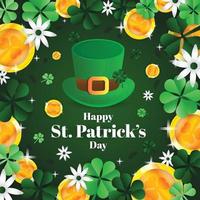 Happy St. Patrick's Day with Decoration Template vector