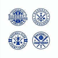 Baseball Tournament Vector Logo Collection