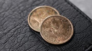 Old U.S. Dollar Coins Close up photo