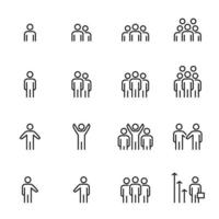 Icon Man Set Vector, People, Crowd, Businessman, Teamwork vector