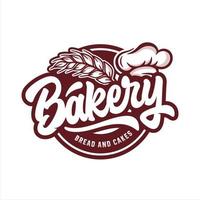 Bakery bread and cakes vector design logo