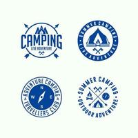 Camping Adventure Logo Circle Collection vector