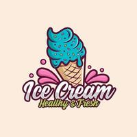 Ice Cream design logo premium-1 vector