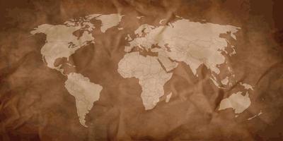 World map template with continents, North and South America, Europe and Asia, Africa and Australia vector