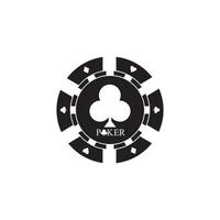 Casino chip icon  poker chip vector icon logo Casino chips for poker or roulette.Vector illustration isolated on white background