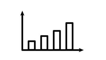 Animated illustration of  Bar graph rising. Profit diagram concept of finance, business, positive increase chart. video