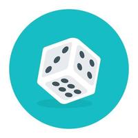 Icon of casino game accessories, dice game vector