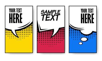 Vector illustration of pop art comic  chat bubble. Suitable for design element of chat bubble poster template, pop art banner concept, and retro cartoon style infographic layout.