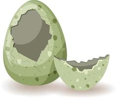 Cracking eggs on white background vector