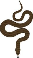 Brown snake, illustration, vector on a white background.