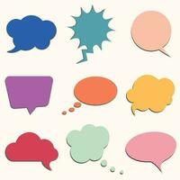 Comic book callout speech bubbles vector