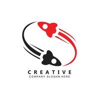 vector icon plane logo, space rocket, premium design