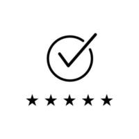 Rating star icon vector logo design template