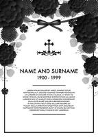 Memorial  Funeral Card Templates vector