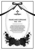 Memorial  Funeral Card Templates vector