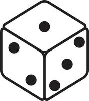 dice icon. black dice cubes. dice sign. vector