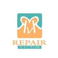 repair logo with two letter r. logo design inspiration with vector files