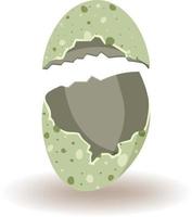 Cracking eggs on white background vector