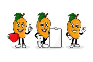 Mango mascot cartoon character vector design illustration collection