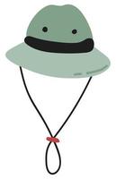 Cute hand drawn camping hat. White background, isolate. Vector illustration.