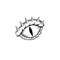 Illustration vector graphic of drawing design sketch dragon eyes