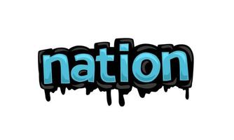 NATION writing vector design on white background