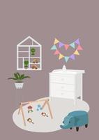 This compositions consists of various elements of the children's interior vector