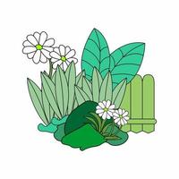 plant material in the garden vector