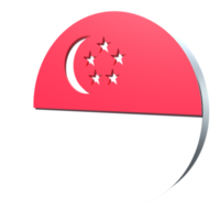 Singapore flag 3d icon PNG transparent